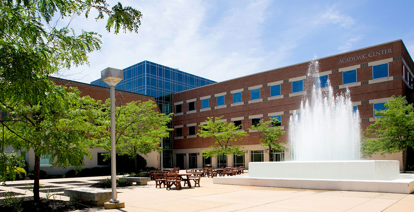 fountain on the stratford campus